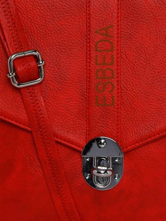 red leatherette sling bag - 11808290 - Standard Image - 3