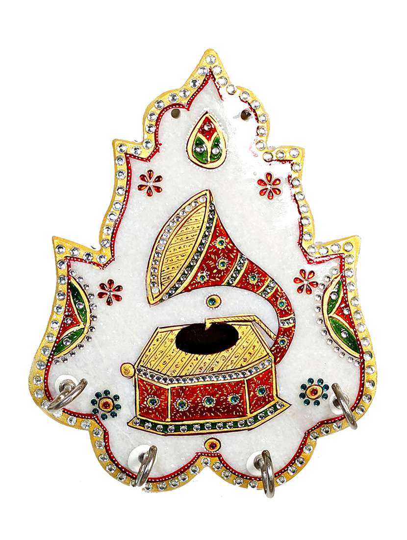 multicolored gramophone marble key holder