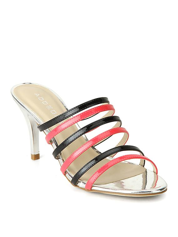 pink leatherette heel sandal - 11823489 -  Zoom Image - 0
