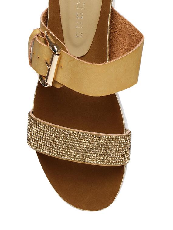 beige embellished leatherette sandal - 11823523 - Standard Image - 3