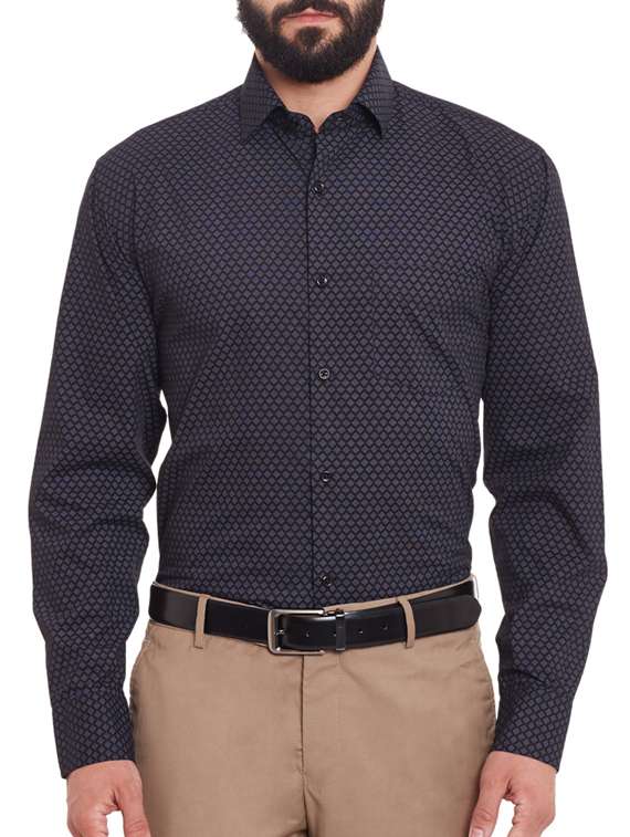 black cotton casual shirt - 11824822 -  Zoom Image - 0