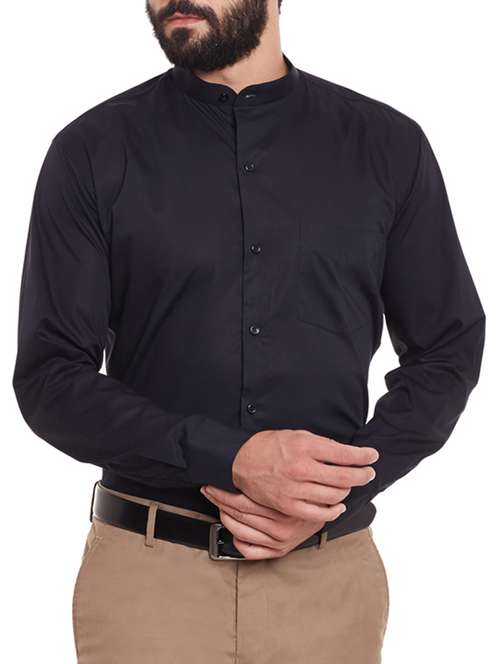 black cotton formal shirt - 11824828 -  Standard Image - 0