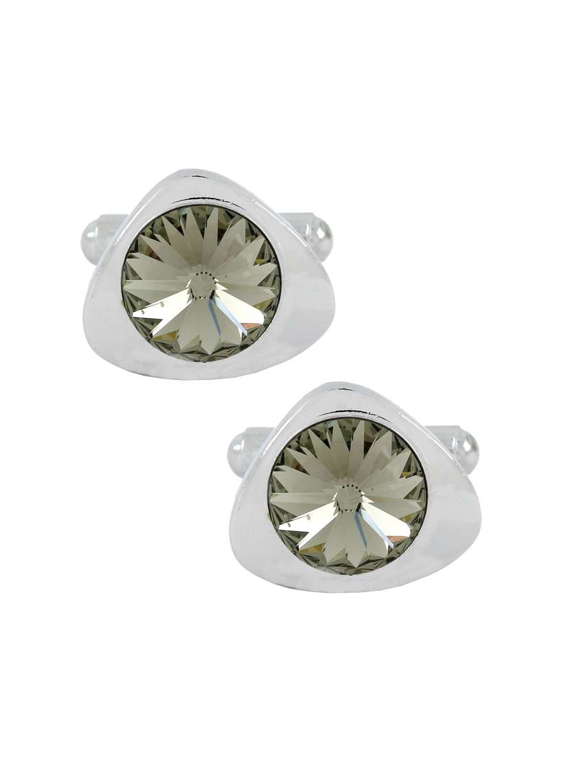grey metal cufflink