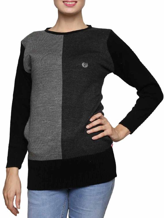 color block acrylic pullover - 11855110 -  Zoom Image - 0