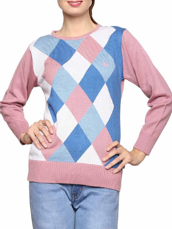 multi color acrylic pullover - 11855141 -  Zoom Image - 0