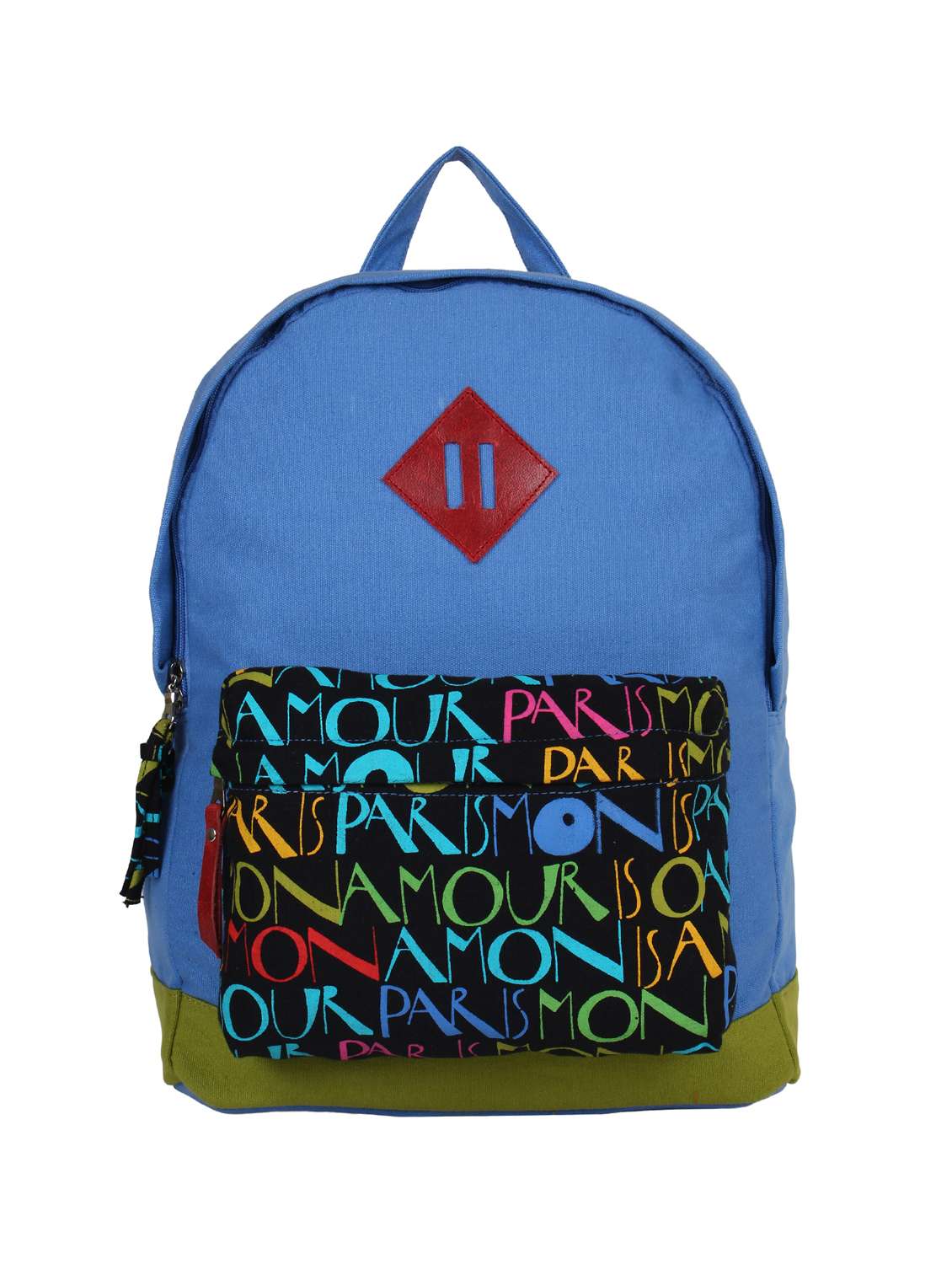 blue canvas  backpack