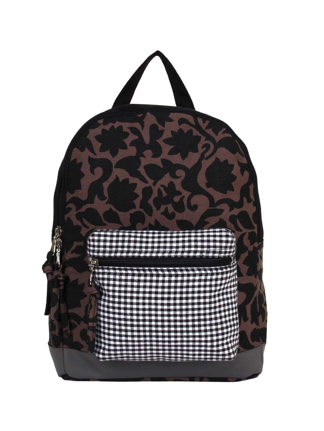 brown canvas fashion backpack - 11875204 -  Zoom Image - 0