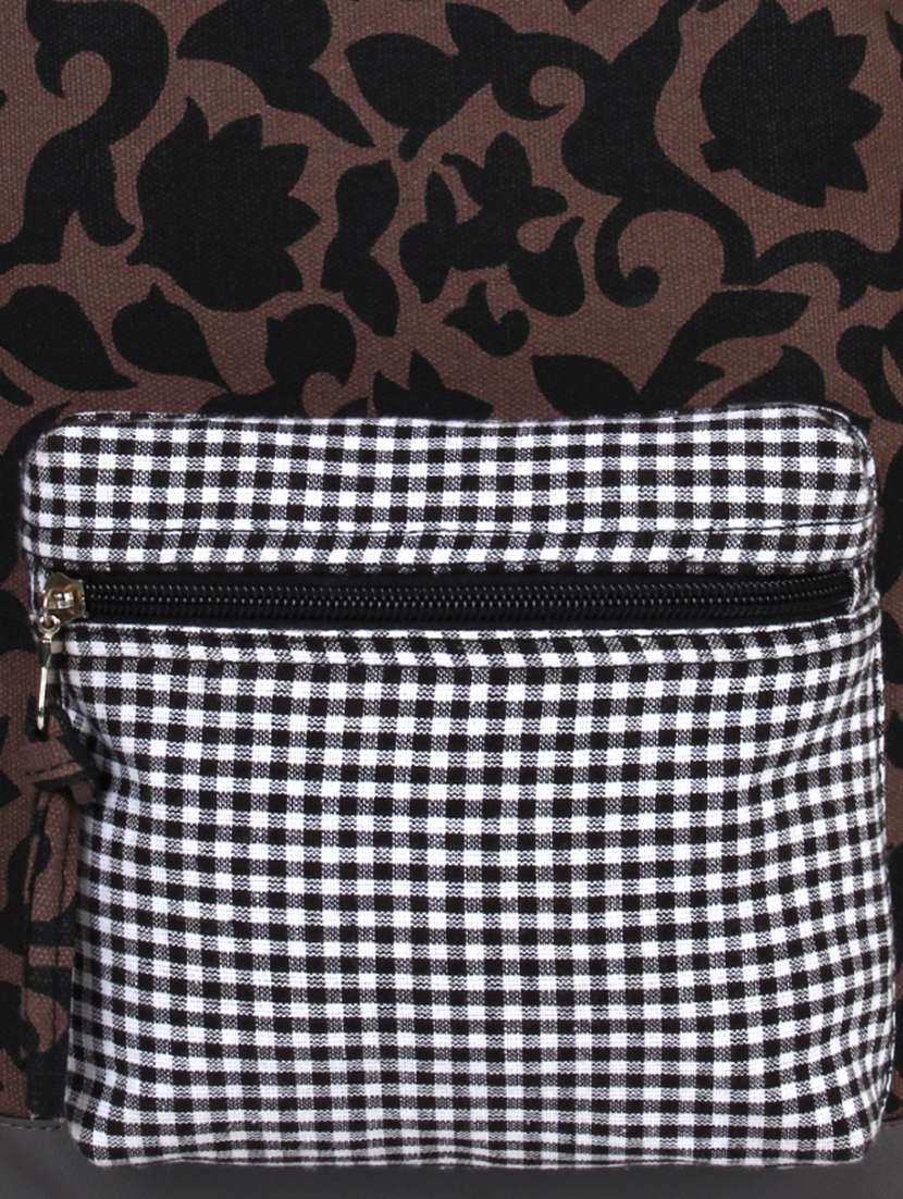 brown canvas fashion backpack - 11875204 - Standard Image - 3