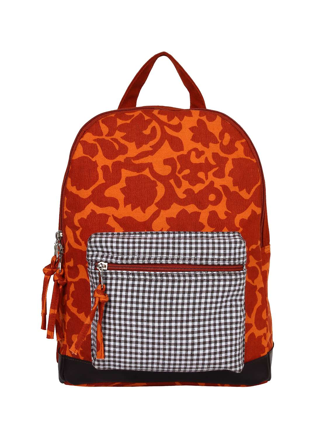 orange canvas fashion backpack - 11875205 - Zoom Image - 0