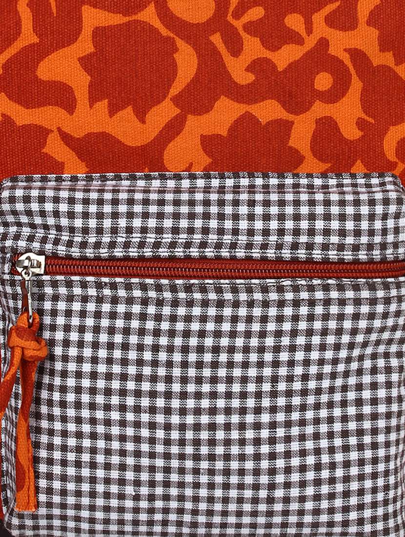 orange canvas fashion backpack - 11875205 - Standard Image - 3