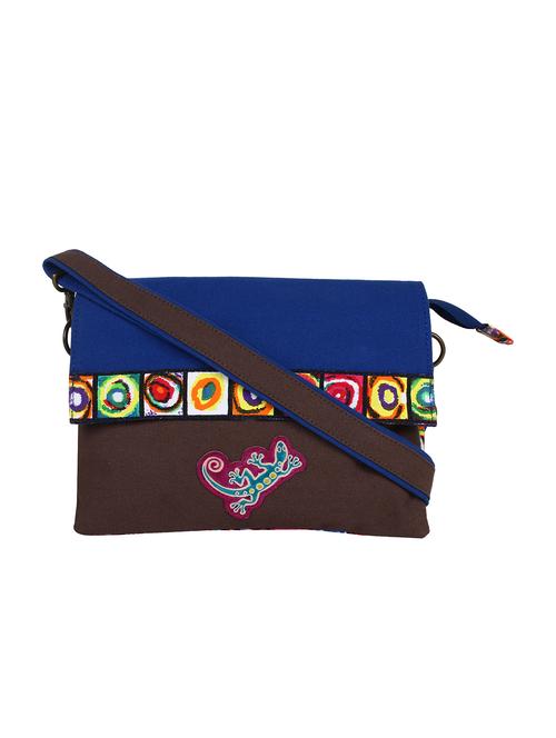 blue printed regular sling bag - 11875219 - Standard Image - 0