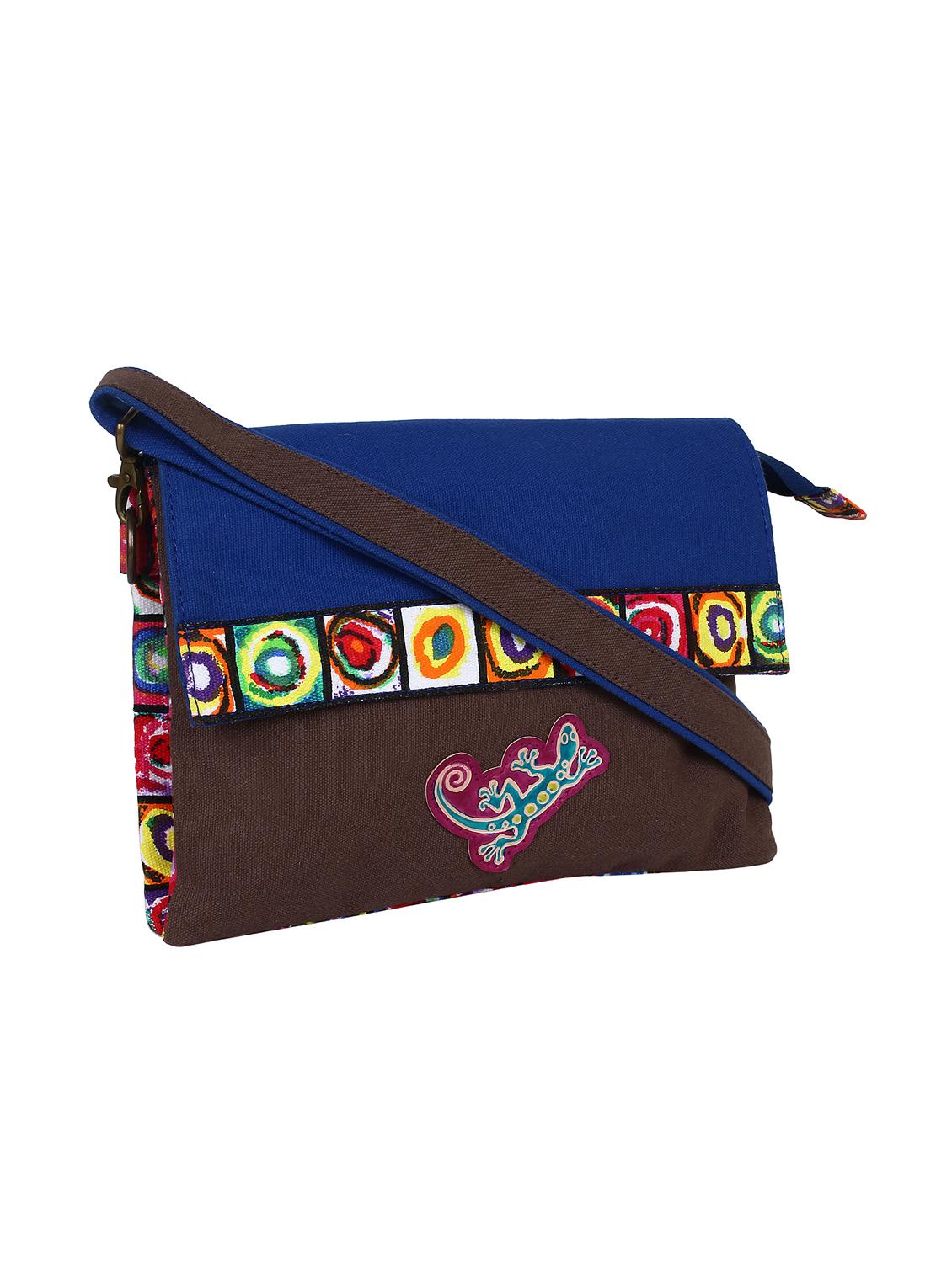 blue printed regular sling bag - 11875219 - Standard Image - 5
