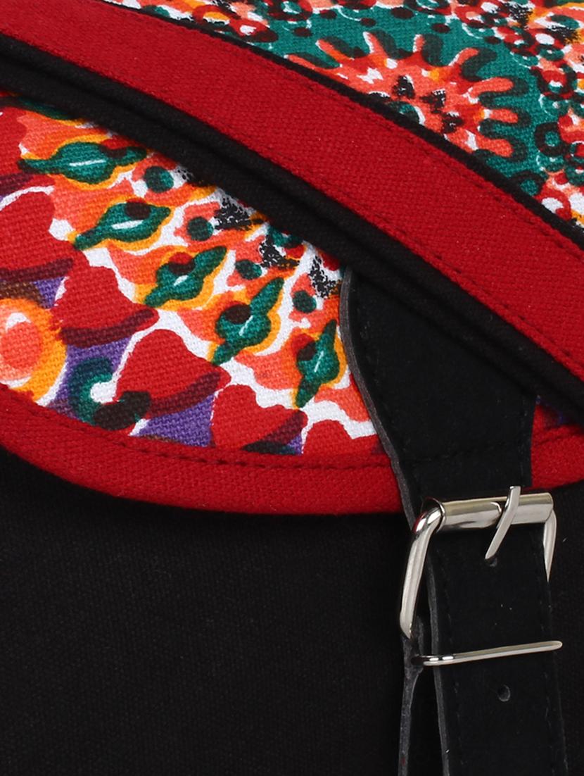 black printed sling bag - 11875224 - Standard Image - 3