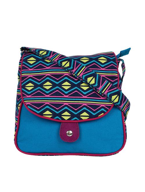 multi printed canvas sling bag - 11875228 - Standard Image - 0