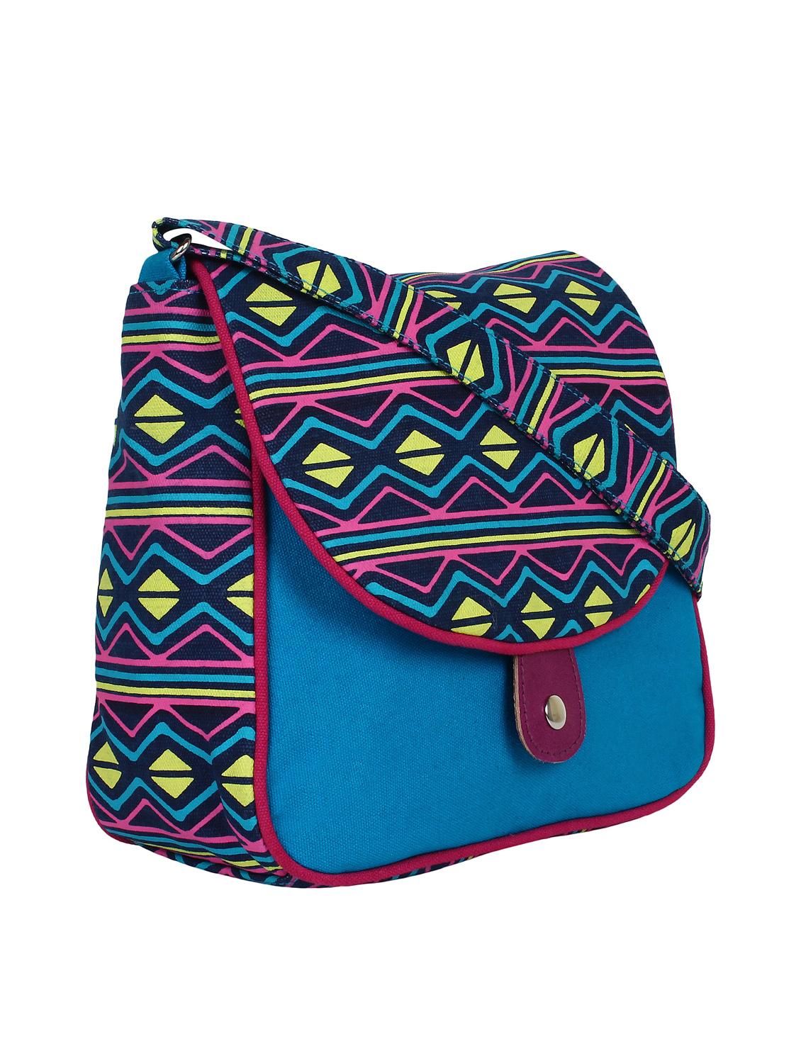 multi printed canvas sling bag - 11875228 - Standard Image - 5