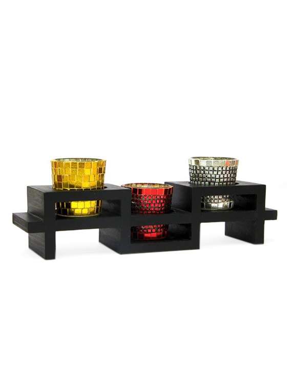 wooden candle stand