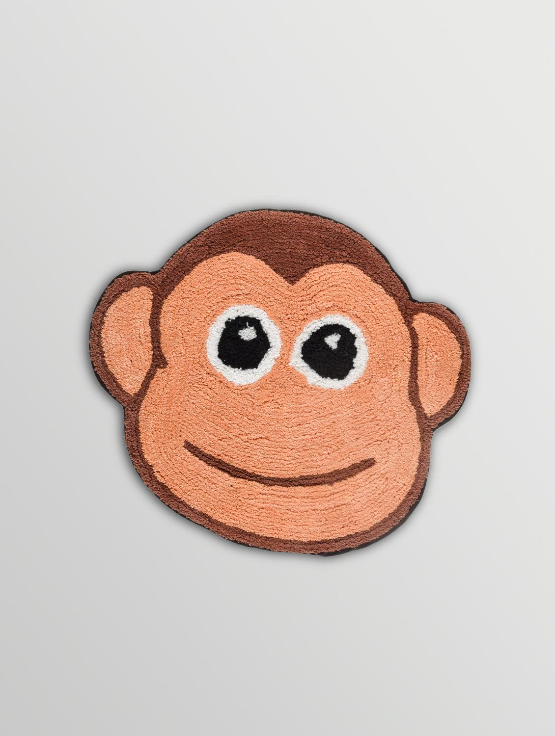 monkey pattern textured bathing mat
