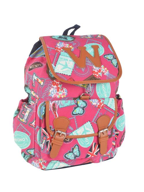 pink canvas backpack - 11899348 - Standard Image - 0