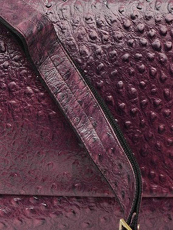 purple leatherette textured sling bag - 11902729 - Standard Image - 3