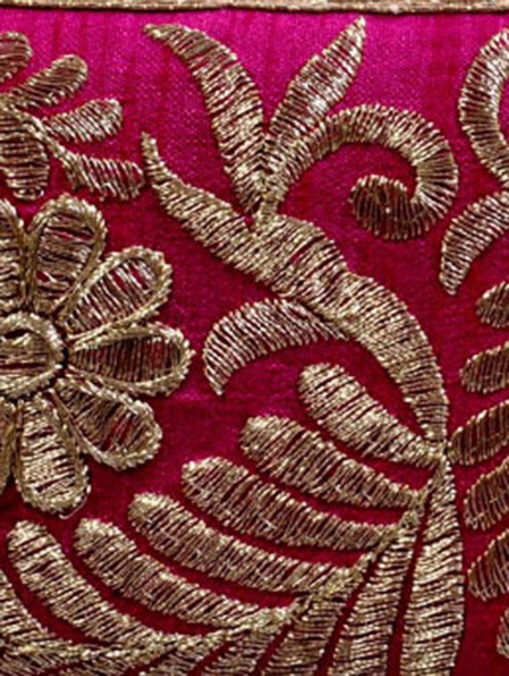 pink cotton embroidered clutch - 11912507 -  Standard Image - 3