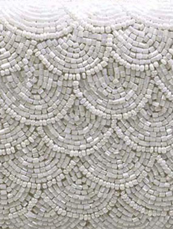 white cotton embellished box clutch - 11912508 - Standard Image - 3