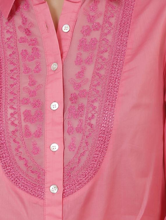 pink cotton tunic - 11914001 - Standard Image - 3
