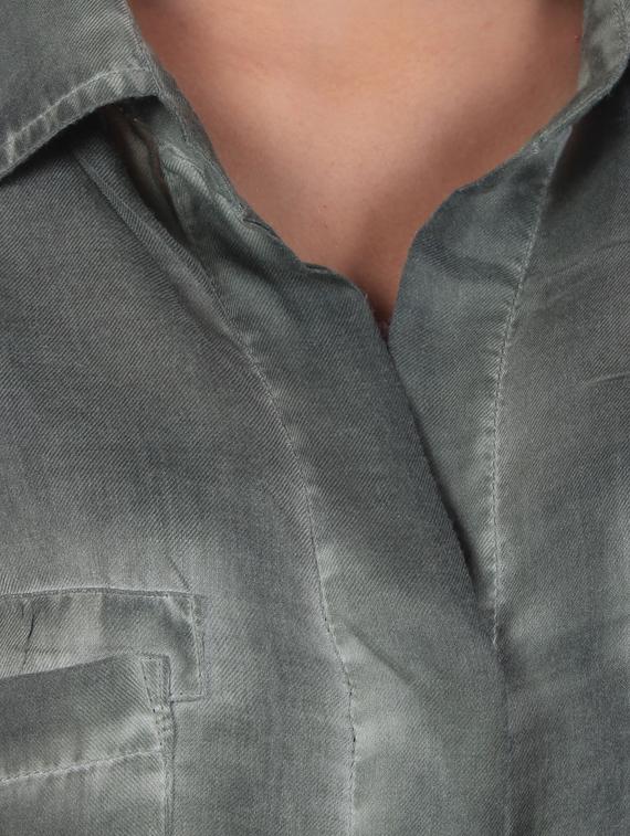 green viscose shirt - 11914004 - Standard Image - 3