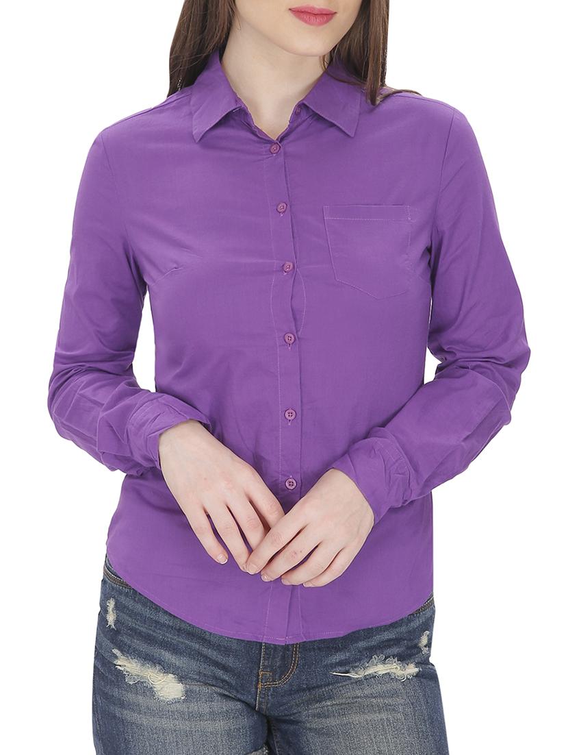 blue cotton shirt - 11914029 -  Zoom Image - 0
