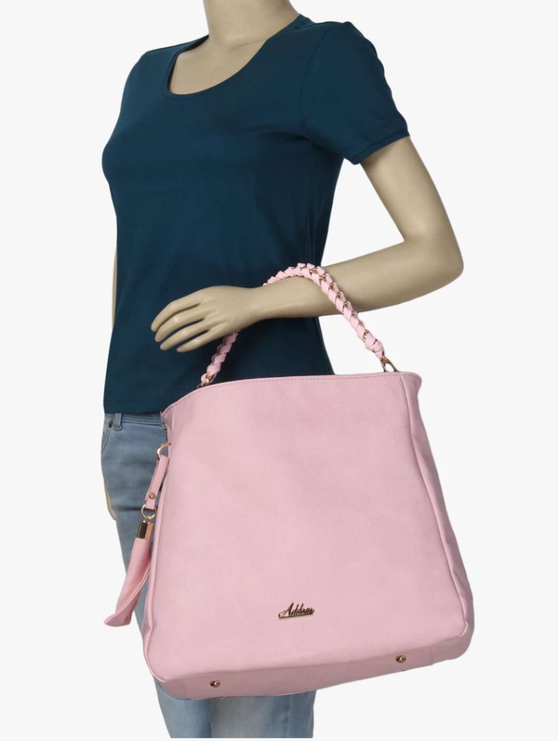 pink leatherette handbag - 11921140 - Standard Image - 5
