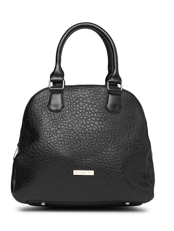 black leatherette textured handbag - 11921150 -  Zoom Image - 0