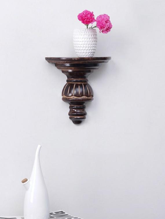 solid wood shelf rack wall bracket