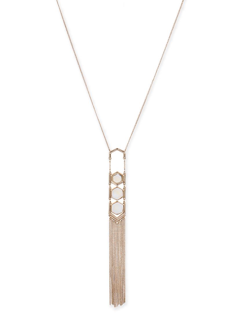 Gold Metal Long Necklace - By