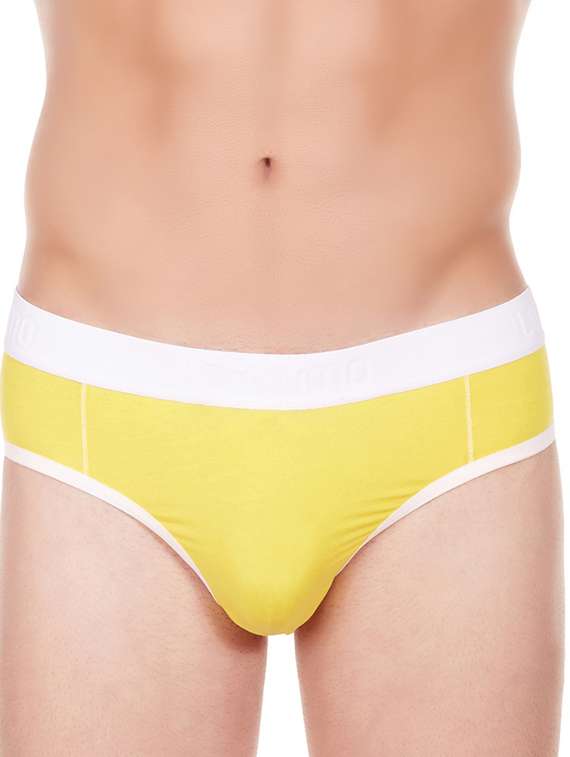 yellow solid hipster brief