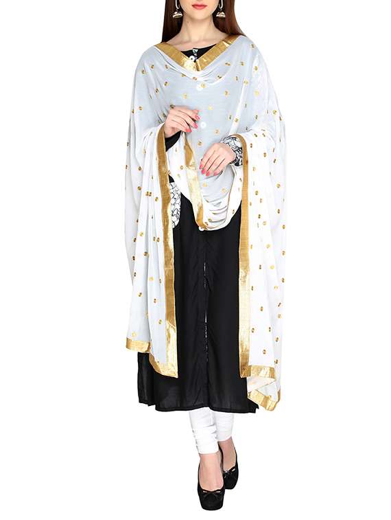 white chiffon dupatta