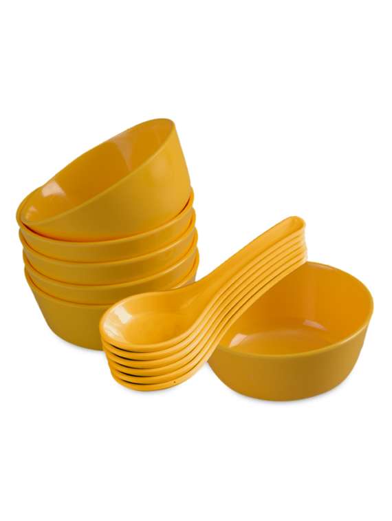 multicolor melamine soup bowl set