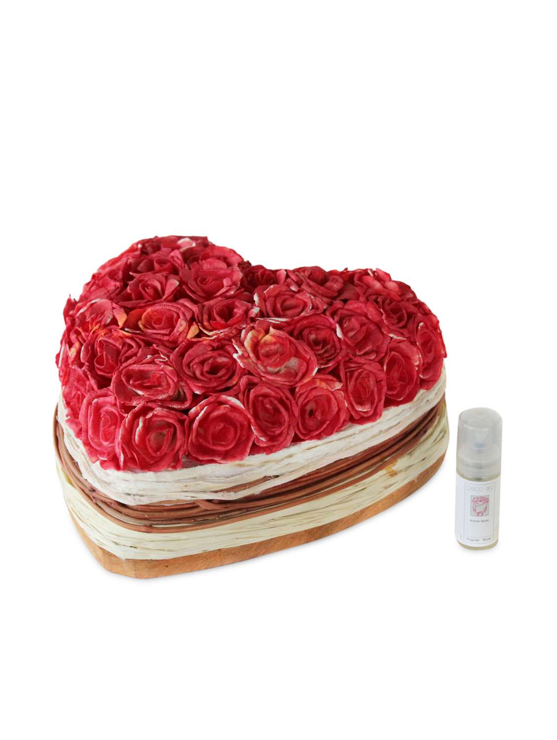 red big rose heart shaped aroma spray