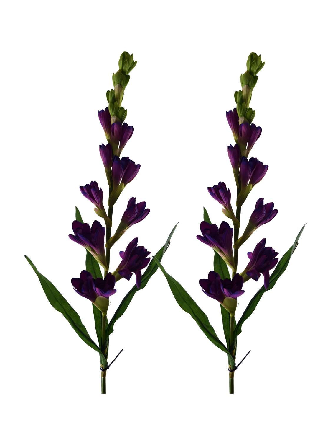 Purple Polyethylene Artificial Flower with Stem