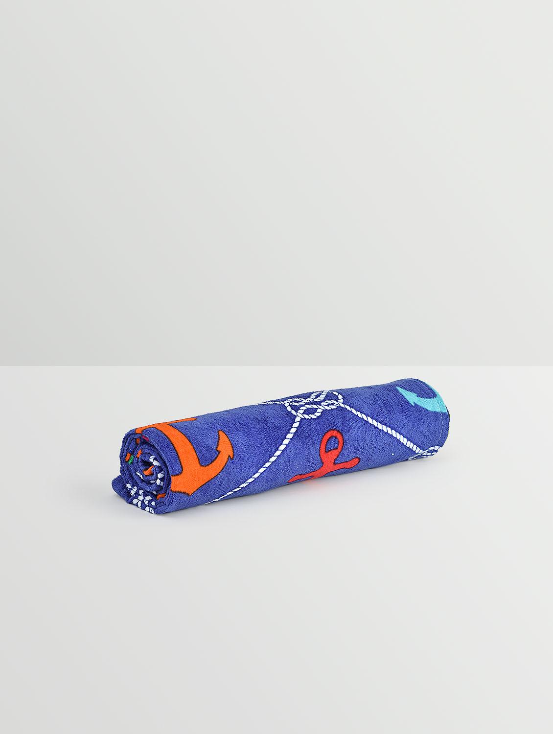 blue cotton anchor towel - 1206436 - Zoom Image - 0