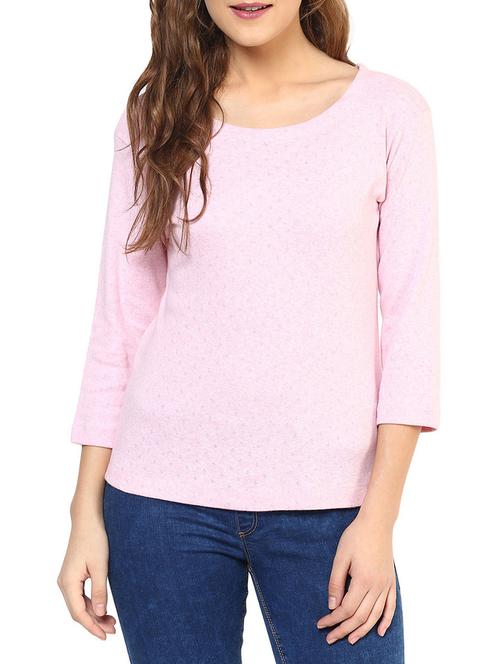 women's front print round neck t-shirt - 12074157 - Standard Image - 0