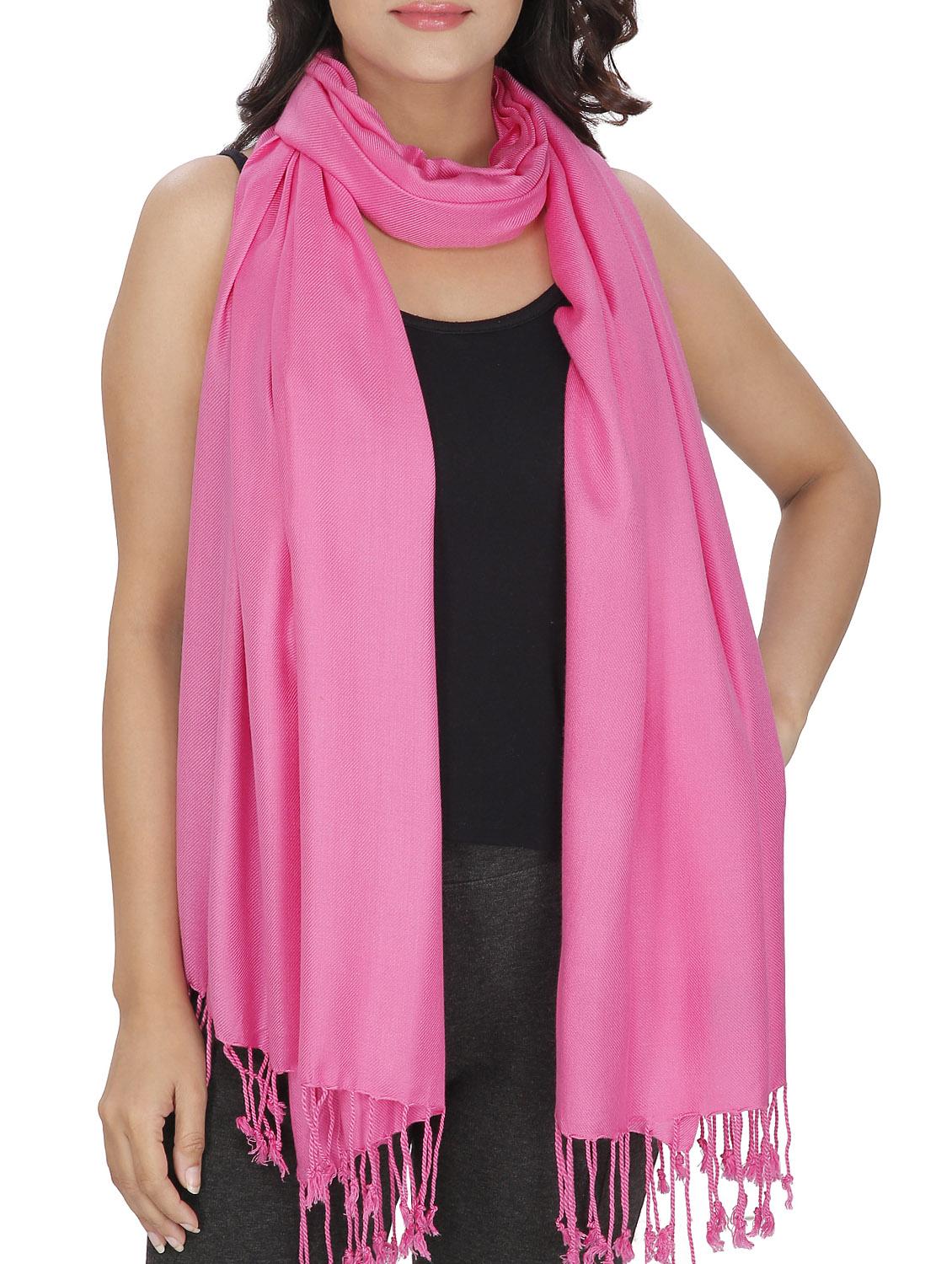 pink viscose stole - 12083061 - Zoom Image - 0