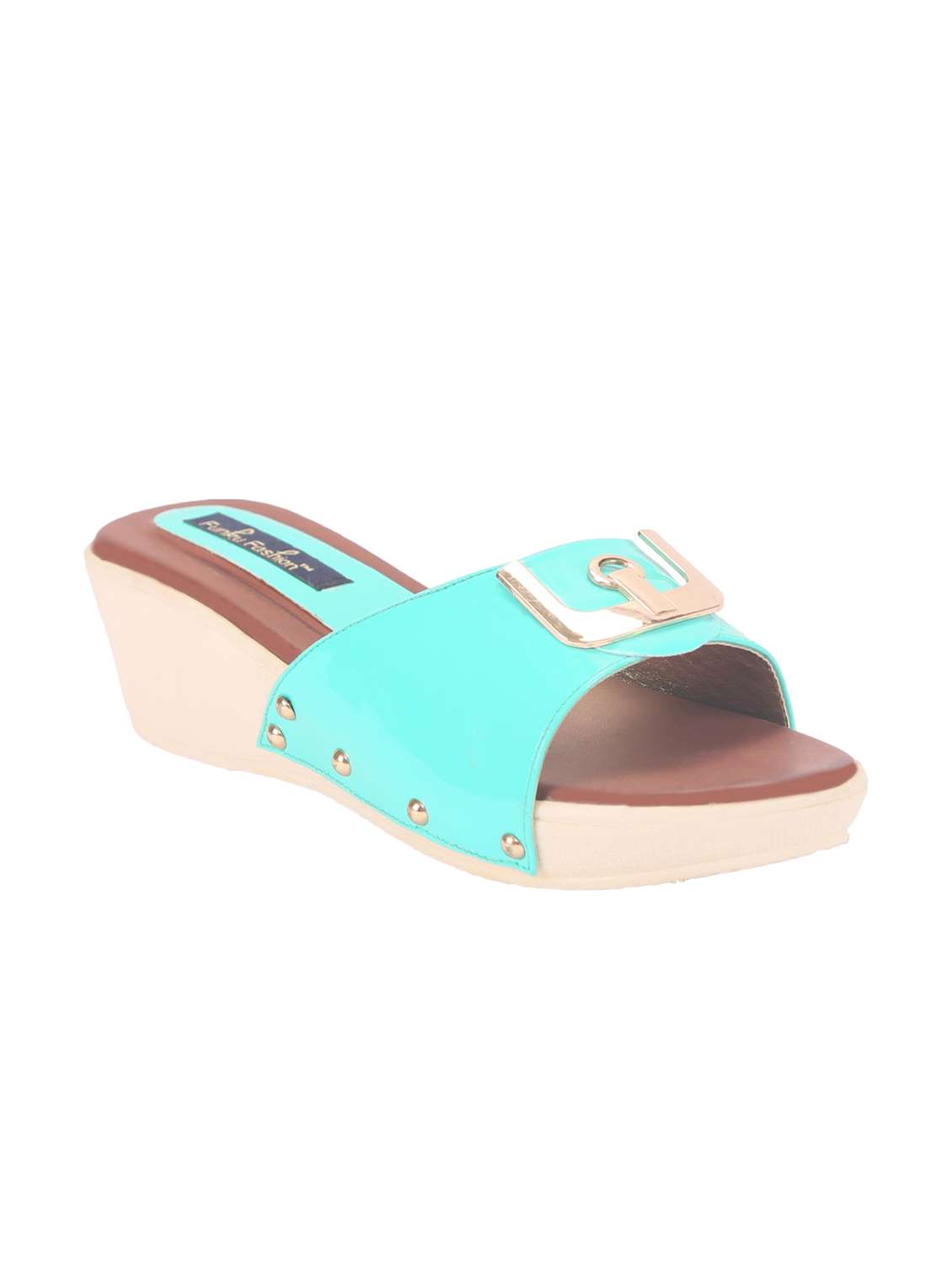 green patent leather wedge - 12084407 - Zoom Image - 0