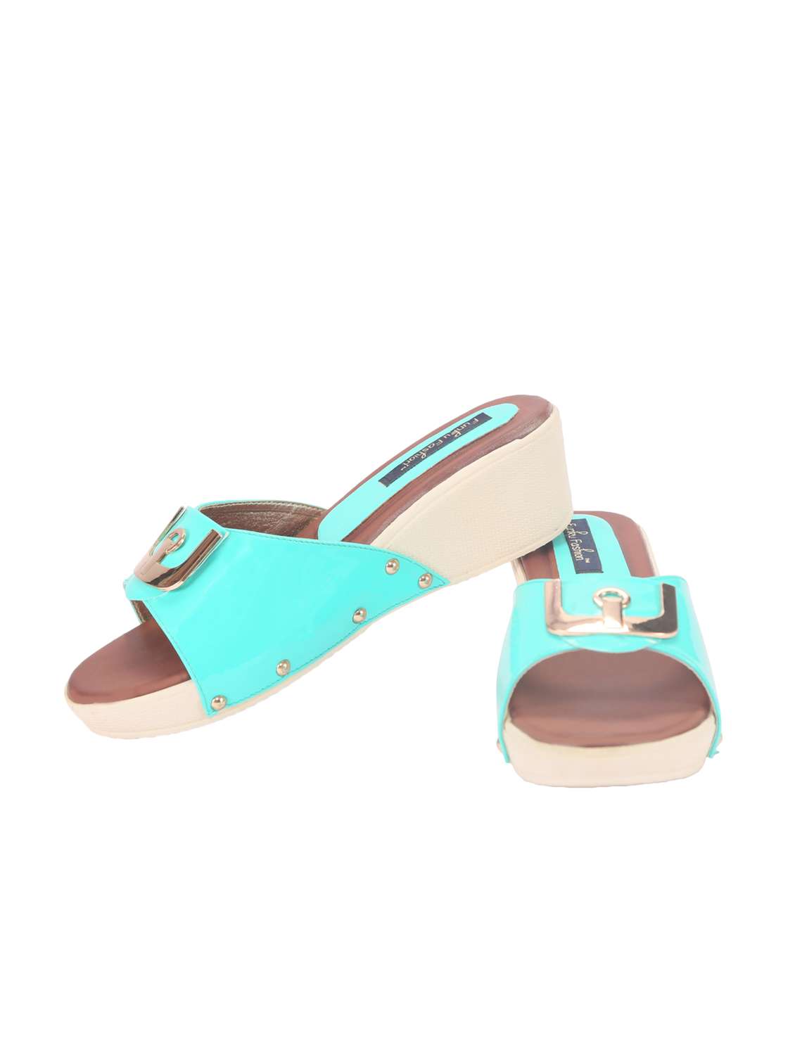 green patent leather wedge - 12084407 - Standard Image - 3