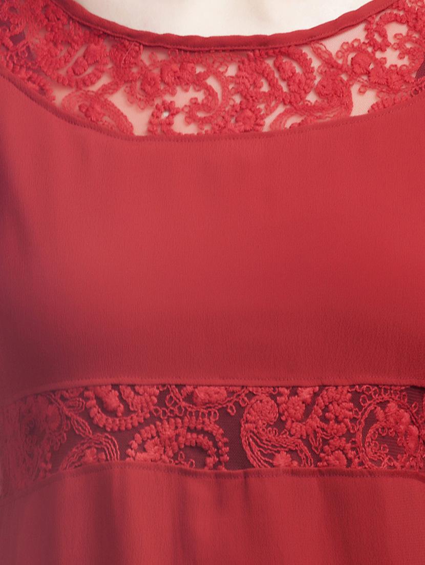 red viscose regular top - 12086351 - Standard Image - 3