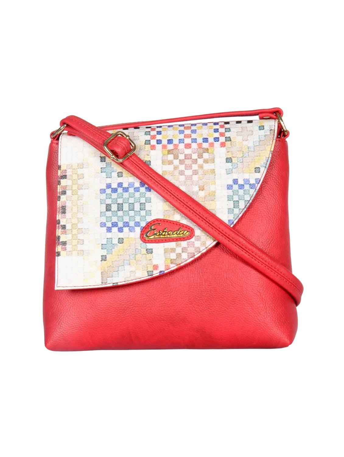 red synthetic leather sling bag - 12086440 - Zoom Image - 0