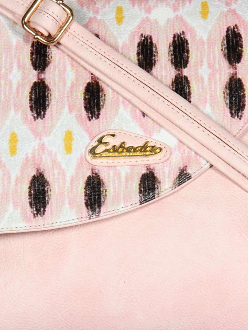 pink synthetic leather sling bag - 12086443 - Standard Image - 3