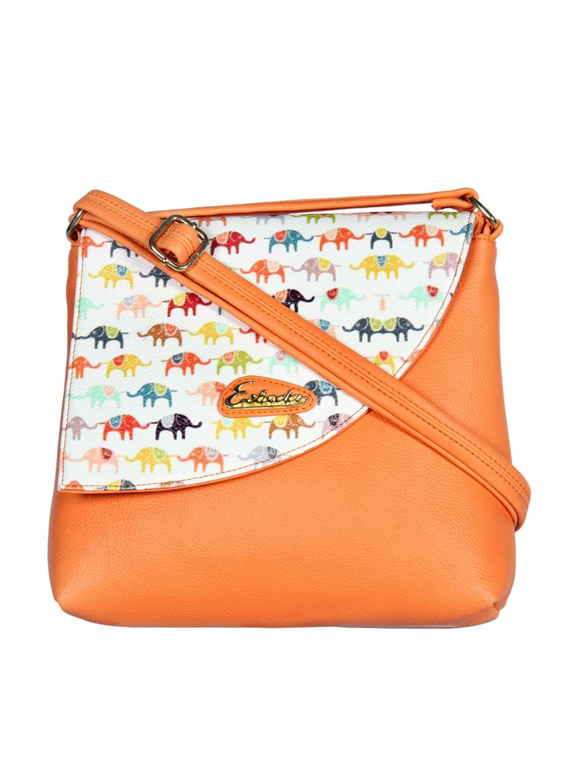 orange synthetic leather sling bag - 12086446 - Zoom Image - 0