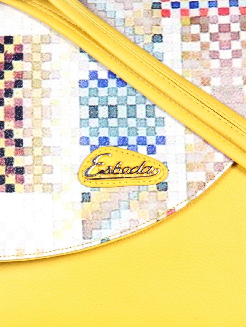 yellow synthetic leather sling bag - 12086447 - Standard Image - 3
