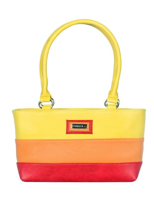 yellow leatherette handbag - 12086450 - Standard Image - 0