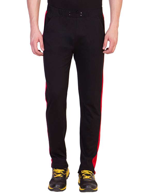 black cotton  full length track pant