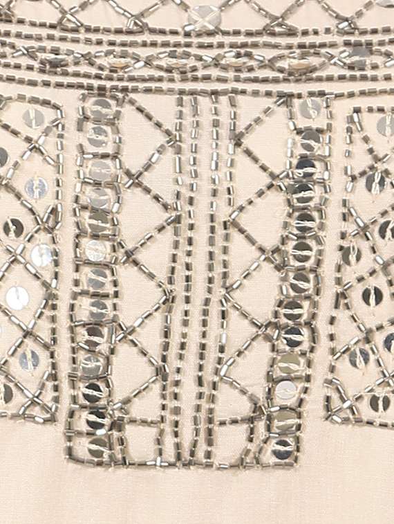 beige rayon embellished top - 12092632 -  Standard Image - 3